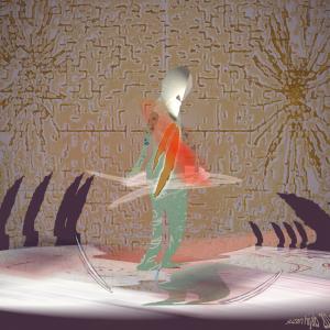 فينوس مع نفرتيتي على الشرفة  -  Venus with Nefertiti on the porch