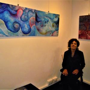 Artistic staff "Messaggi", Maristella Angeli, at the "Arte Borgo Gallery", Rome