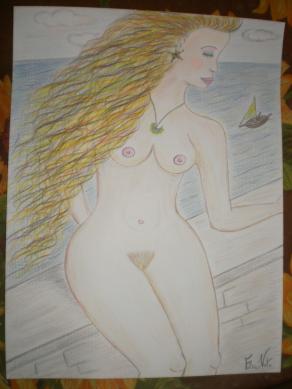 Beautiful with the hair in the wind