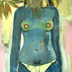 Madonna. Mixed technique on plywood 2010. 110 x60 .