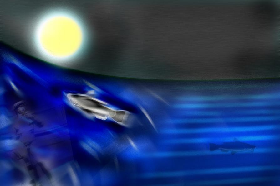 un pesce morto puo solo seguire la corrente.ma uno vivo puo'andare controcorrente (Arte Contemporanea)