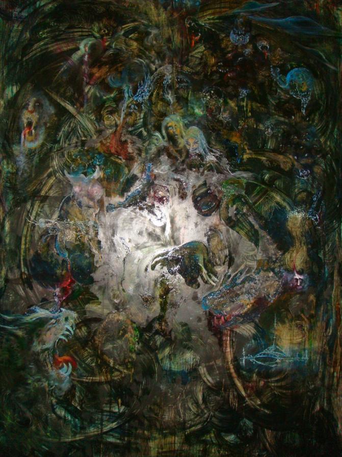 中国&738;年!402;术家王珑澔油画作&#