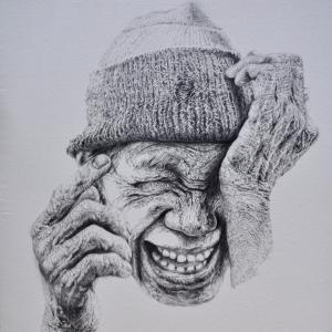 BETWEEN TWO SOULS // PENCIL ON CANVAS // 120 X150 CM // 2016