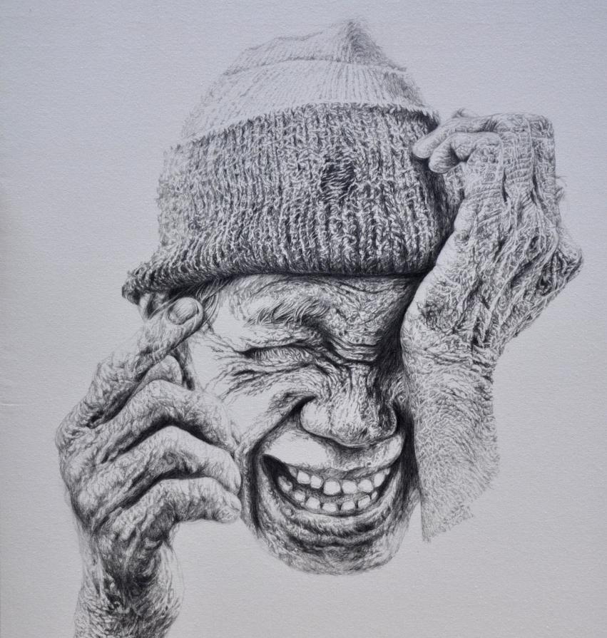 BETWEEN TWO SOULS // PENCIL ON CANVAS // 120 X150 CM // 2016