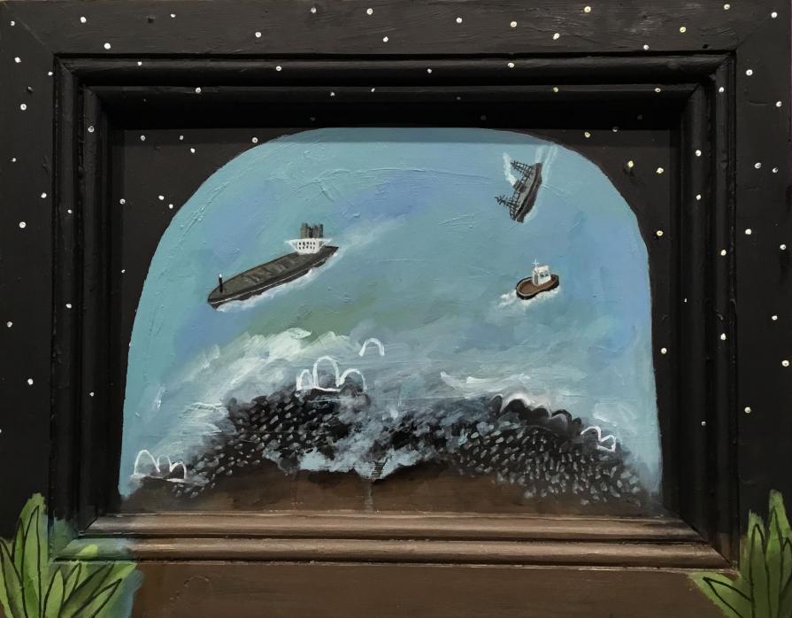 Sailing under starry skies