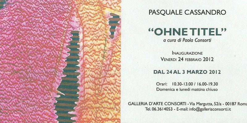 Pasquale Cassandro, OHNE TITEL