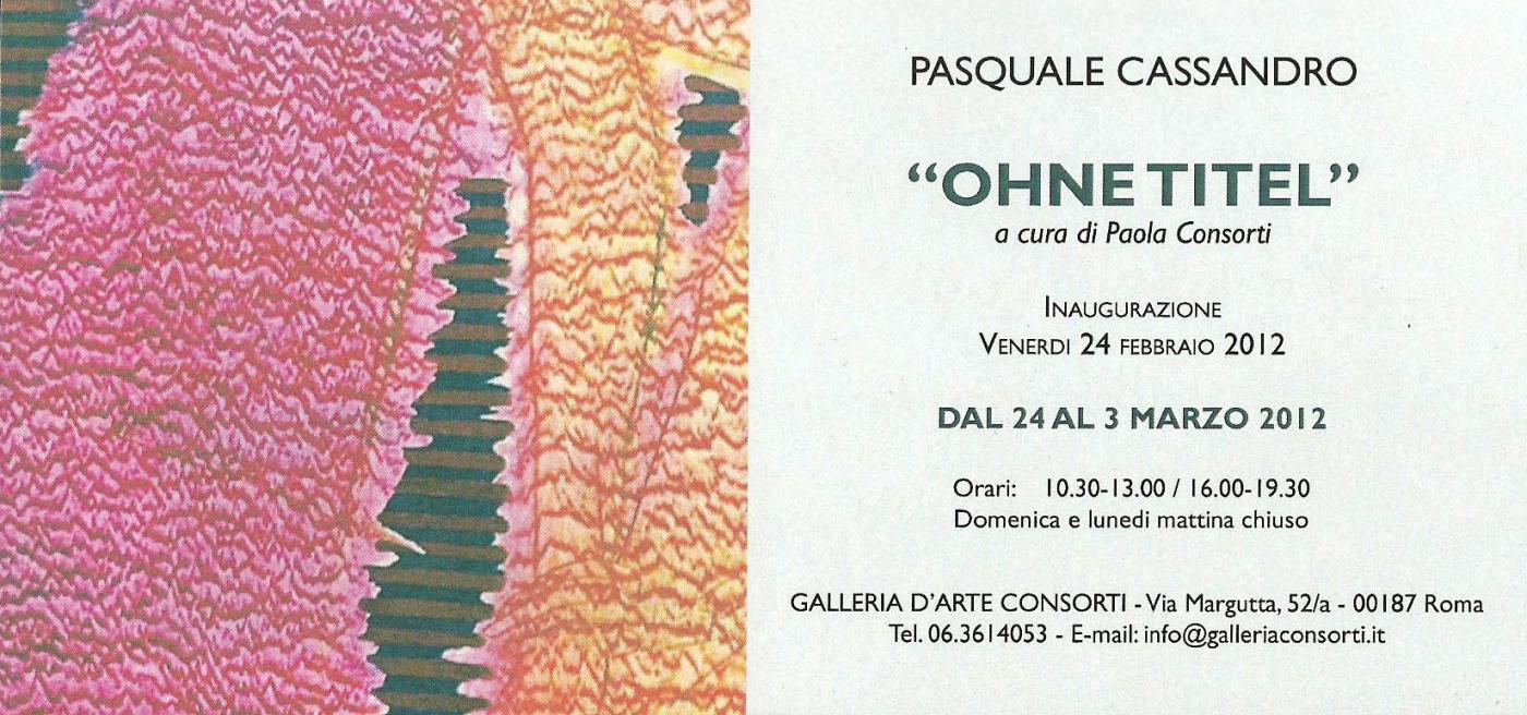 Pasquale Cassandro, OHNE TITEL
