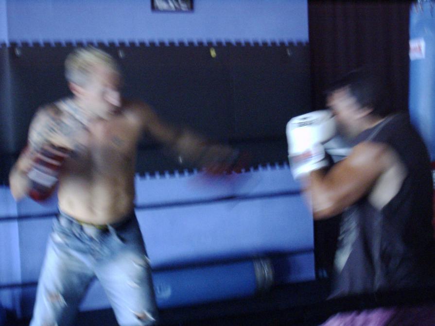 BECARELLI WITH SCOTT DIXON - WORLD BOXING CHAMPION