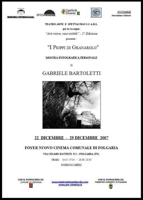 Locandina Mostra Gabriele Bartoletti Foyer Cinema Comunale Folgaria TN Locandina Mostra Gabriele Bartoletti Foyer Cinema Comunale Folgaria TN