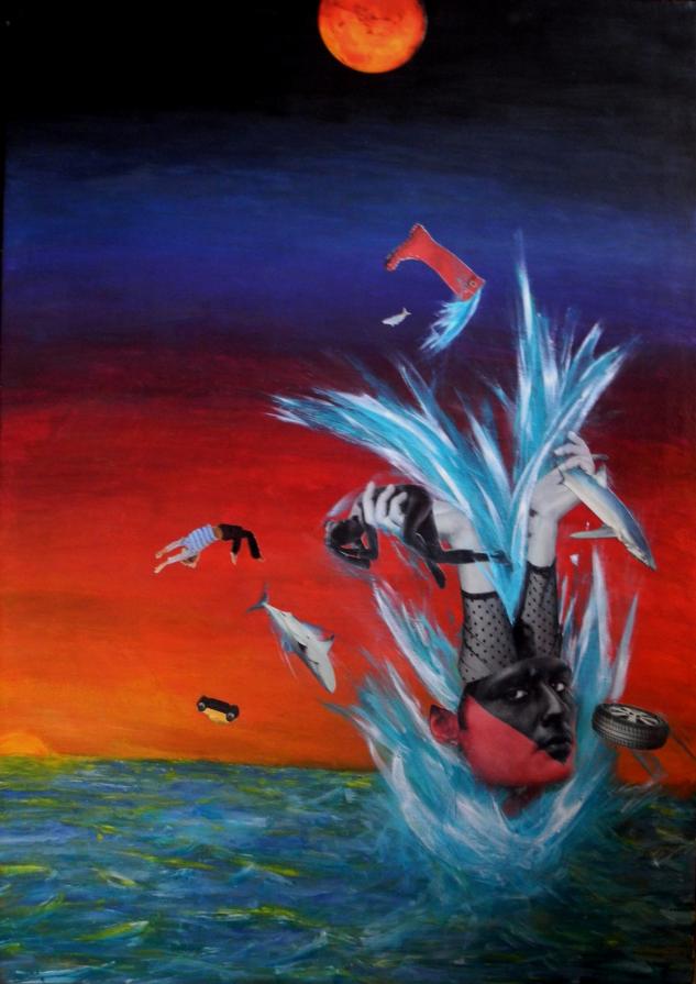 I doni delle acque (pittura + ritagli pubblicitari) I doni delle acque (pittura + ritagli pubblicitari)