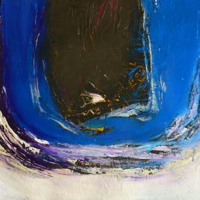 Blue in the context of gray