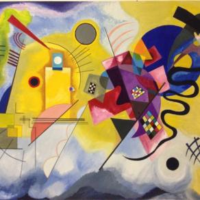 Study Gouache on canvas - Paint Yellow , Red and Blue - Wassily Kandinsky 1925 - By Eurico Haan - 2015
