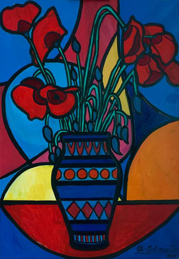 Vaso di papaveri - Poppies bowl