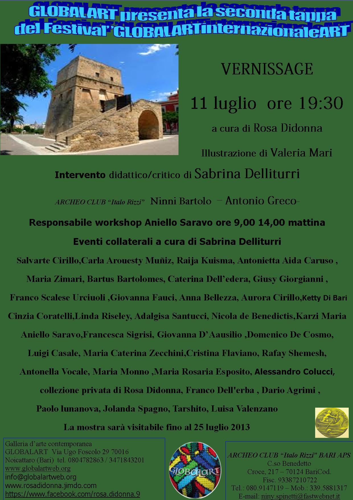 GLOBALART presenta la seconda tappa   del Festival”GLOBALARTinternazionaleART"