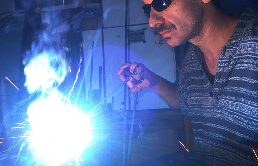 sculpture with light