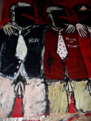 -We stick together.We offenders-Acryl auf Tuch,160 x 125 cm