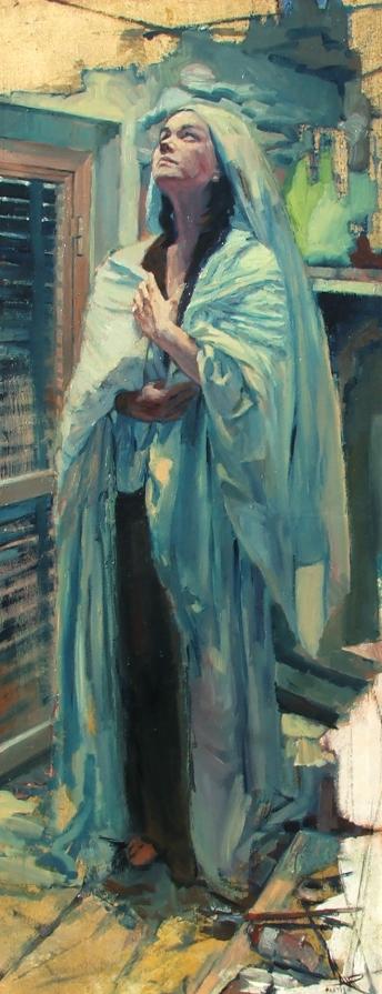 Posa in studio per Annunciazione