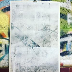 Hanging to dry in the studio.