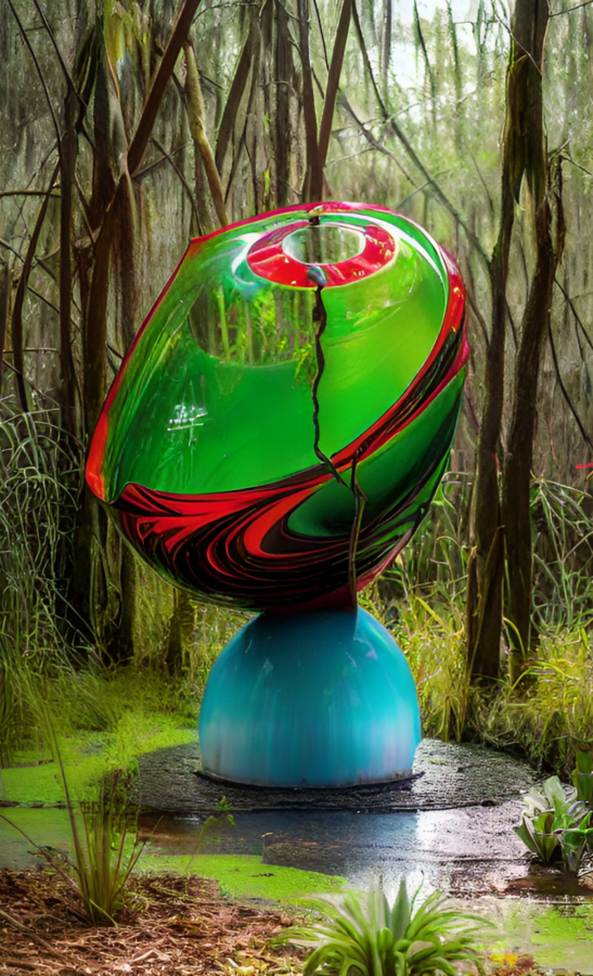 Amphibian Anthem -blown glass- a tribute to all the amphibians who gave their all for science in 9th grade biology.