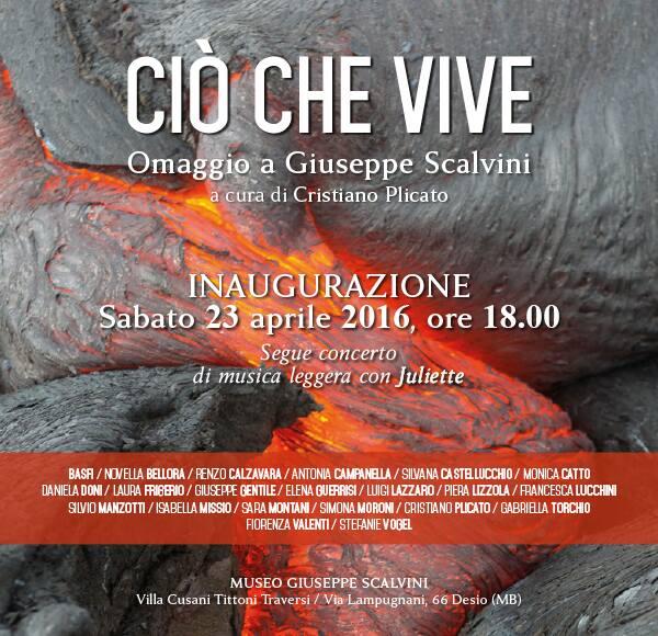  Collettiva d'arte contemporanea "Cio' che vive" - Museo Scalvini - dal 23 aprile al 08 maggio 2016