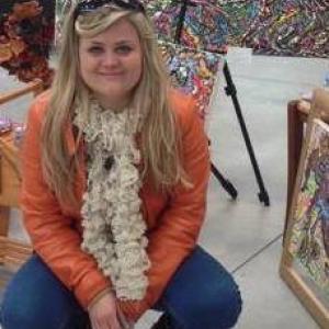 esposizione miei dipinti all'interno del FORUM DI FERMO 