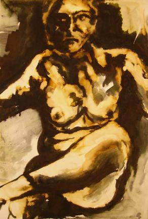 NUDE SEATED FEMALE