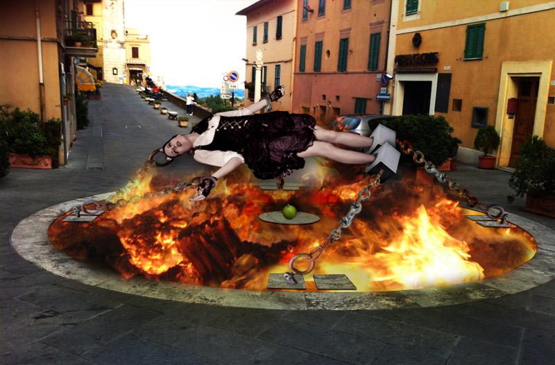 Princess and the Pea : End of the fairy tale. Chianciano Terme, Centro Storico.(Italy)