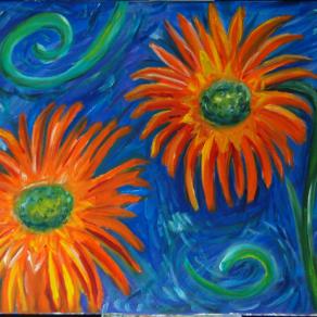 Still Life; Orange Flowers