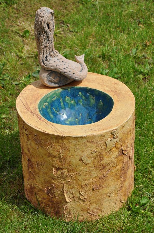 Waterpool for birds with mermaid