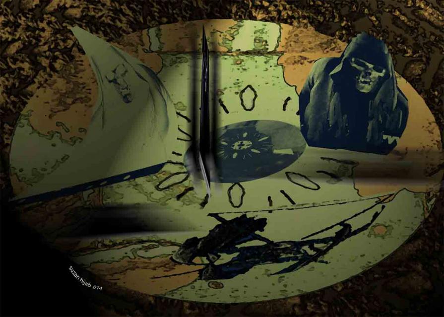 The beast in the clock indicator of rushing, La bestia nel indicatore di clock del rumore The beast in the clock indicator of rushing, La bestia nel indicatore di clock del rumore