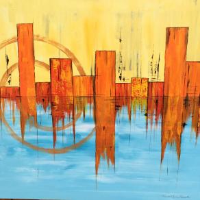 Chiara Rossetti - Dualità - acrilico su tela - 60 x 50