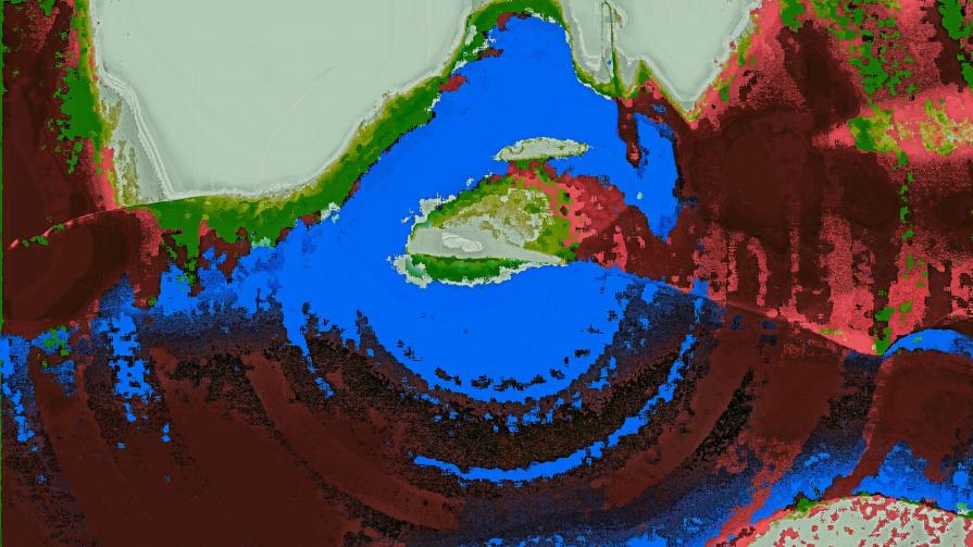 Paesaggio di Montagna con Blu