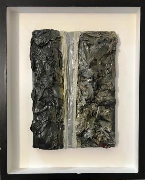 Fiorella Fiore - Chiodi fissi - tecnica mista su tela  - 25 x 35