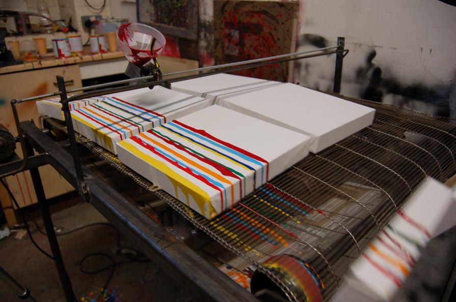 Conveyor belt painting