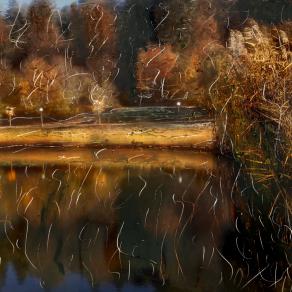 colori d'autunno sul laghetto di Lavarone.