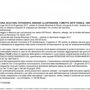 III EDIZIONE Concorso  INTERNAZIONALE ART HUG – ROMA-MAROCCO 2017