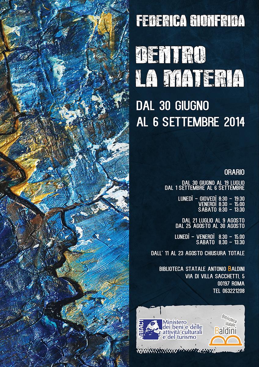 "Dentro la materia" , opere di Federica Gionfrida
