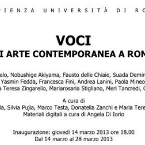 VOCI di arte contemporanea a Roma VOCI di arte contemporanea a Roma