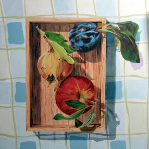 Still life in a wood case