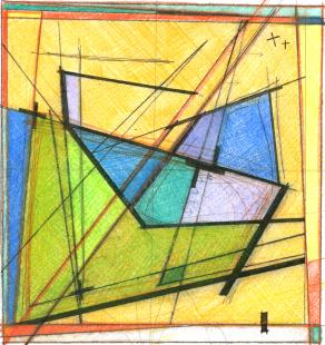 polychropo (polychromatic polygonal)  composition 001 - sketch 01