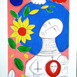 Il mio pensiero vola verso te 50x70 Francisco Garden