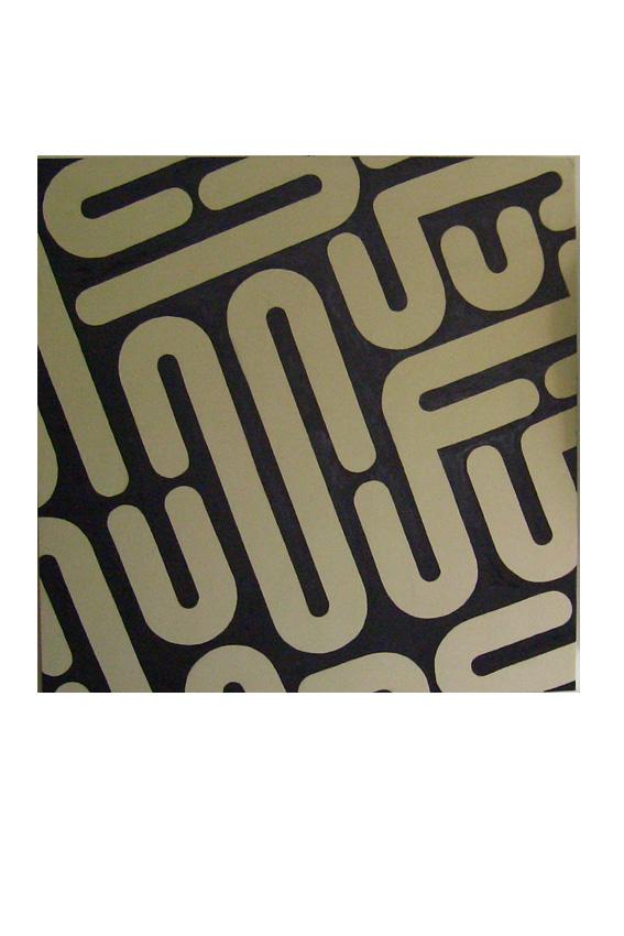 Analogico "Labirinto scrittura" olio su tela  90x90   2009