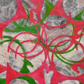 Vom Glück I  Mischtechnik auf Leinwand 2011 50 x 50 cm 