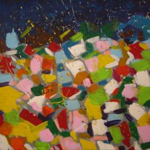 Pittura N. 2 "La città e i suoi colori nella notte"