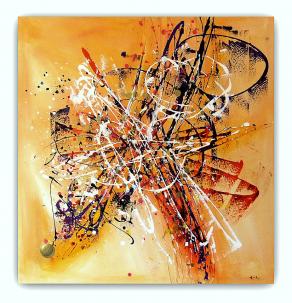 QUADRI ASTRATTI MODERNI  " SANADER ART " DIPINTI A MANO PITTURA  ASTRATTA MODERNA