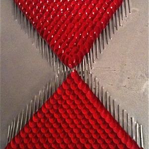 clessidra di cucchiai in plastica