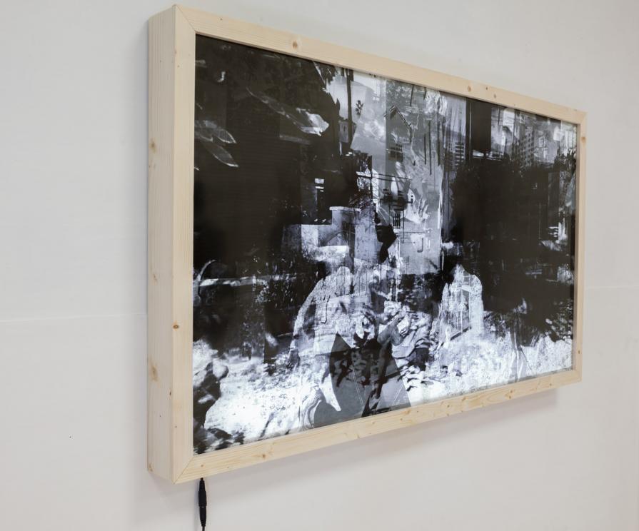 Lightbox with the light on 