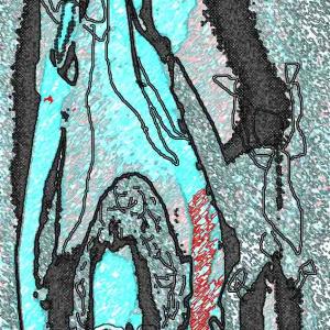 The colors of the sun are changing, but she has to hold her hands up