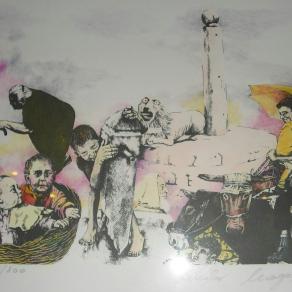 Serigrafia colorata a mano 89/100