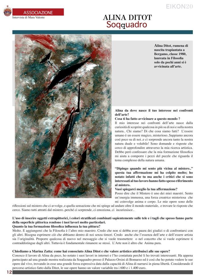 Interviste a due artiste di Soqquadro sulla rivista d'arte Eikon